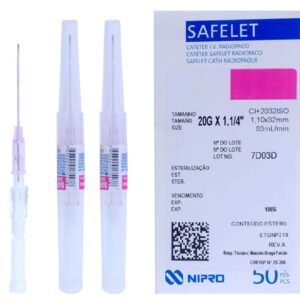 Cateter Intravenoso 20G x 1 1/4" x 1 cajax50